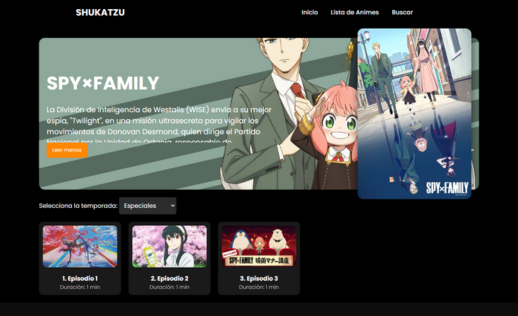 Shukatzu Anime Platform